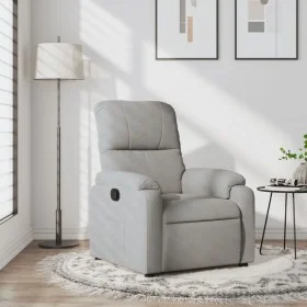 Light gray microfiber fabric recliner chair by , Armchairs - Ref: Foro24-373450, Price: 210,47 €, Discount: %