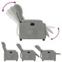 Light gray microfiber fabric recliner chair by , Armchairs - Ref: Foro24-373450, Price: 213,90 €, Discount: %