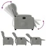 Light gray microfiber fabric recliner chair by , Armchairs - Ref: Foro24-373450, Price: 210,47 €, Discount: %