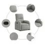 Light gray microfiber fabric recliner chair by , Armchairs - Ref: Foro24-373450, Price: 210,47 €, Discount: %