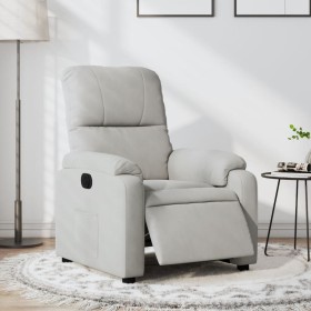 Light gray microfiber fabric electric recliner chair by , Armchairs - Ref: Foro24-3204916, Price: 258,14 €, Discount: %