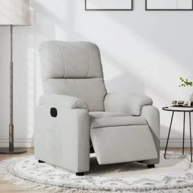 Light gray microfiber fabric electric recliner chair by , Armchairs - Ref: Foro24-3204916, Price: 267,58 €, Discount: %