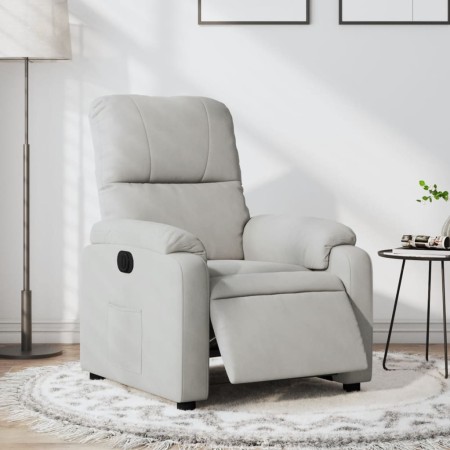 Light gray microfiber fabric electric recliner chair by , Armchairs - Ref: Foro24-3204916, Price: 258,14 €, Discount: %