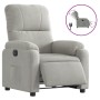Light gray microfiber fabric electric recliner chair by , Armchairs - Ref: Foro24-3204916, Price: 258,14 €, Discount: %