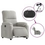 Light gray microfiber fabric electric recliner chair by , Armchairs - Ref: Foro24-3204916, Price: 258,14 €, Discount: %