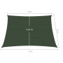 Sail awning dark green HDPE 160 g/m² 3/4x2 m by vidaXL, Umbrellas - Ref: Foro24-311488, Price: 22,28 €, Discount: %