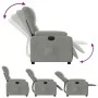 Light gray microfiber fabric electric recliner chair by , Armchairs - Ref: Foro24-3204916, Price: 267,58 €, Discount: %