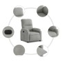 Light gray microfiber fabric electric recliner chair by , Armchairs - Ref: Foro24-3204916, Price: 258,14 €, Discount: %