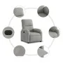 Light gray microfiber fabric electric recliner chair by , Armchairs - Ref: Foro24-3204916, Price: 267,58 €, Discount: %