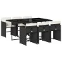 7-piece garden dining set with black synthetic rattan cushions by , Garden sets - Ref: Foro24-3211086, Price: 447,48 €, Disco...