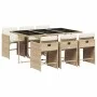 7-piece garden dining set with beige synthetic rattan cushions by , Garden sets - Ref: Foro24-3211090, Price: 461,30 €, Disco...