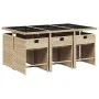 7-piece garden dining set with beige synthetic rattan cushions by , Garden sets - Ref: Foro24-3211090, Price: 461,30 €, Disco...