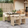 5 pcs garden dining set with cushions synthetic rattan beige by , Garden sets - Ref: Foro24-3211078, Price: 271,02 €, Discoun...