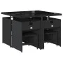 Set de comedor de jardín 9 pzas y cojines ratán sintético negro de , Conjuntos de jardín - Ref: Foro24-3211134, Precio: 391,6...