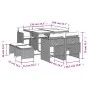 9-piece garden dining set with black synthetic rattan cushions by , Garden sets - Ref: Foro24-3211134, Price: 391,22 €, Disco...