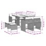 Garten-Essgruppe 9-teilig mit schwarzen Polstern aus synthetischem Rattan von , Gartensets - Ref: Foro24-3211143, Preis: 380,...