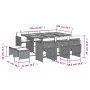 11-piece garden dining set with black synthetic rattan cushions by , Garden sets - Ref: Foro24-3211155, Price: 622,79 €, Disc...