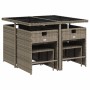 Set comedor jardín 9 pzas y cojines ratán sintético gris de , Conjuntos de jardín - Ref: Foro24-3211136, Precio: 361,96 €, De...