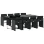 Set de comedor de jardín 9 pzas y cojines ratán sintético negro de , Conjuntos de jardín - Ref: Foro24-3211099, Precio: 657,1...