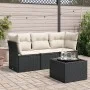 4-piece garden sofa set with black synthetic rattan cushions by , Garden sets - Ref: Foro24-3249055, Price: 250,91 €, Discoun...