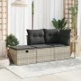 Gartenhocker mit Kissen Kunstrattan hellgrau 55x55x37cm von , Hocker für den Außenbereich - Ref: Foro24-366180, Preis: 62,30 ...