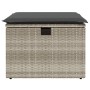 Gartenhocker mit Kissen Kunstrattan hellgrau 55x55x37cm von , Hocker für den Außenbereich - Ref: Foro24-366180, Preis: 63,22 ...