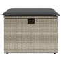 Gartenhocker mit Kissen Kunstrattan hellgrau 55x55x37cm von , Hocker für den Außenbereich - Ref: Foro24-366180, Preis: 62,30 ...
