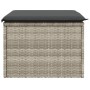 Gartenhocker mit Kissen Kunstrattan hellgrau 55x55x37cm von , Hocker für den Außenbereich - Ref: Foro24-366180, Preis: 63,22 ...
