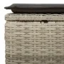 Gartenhocker mit Kissen Kunstrattan hellgrau 55x55x37cm von , Hocker für den Außenbereich - Ref: Foro24-366180, Preis: 62,30 ...