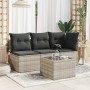 Gartentisch mit Glasoberfläche und Rattan-PE in Hellgrau, 55x55x37 cm. von , Gartentische - Ref: Foro24-366182, Preis: 59,30 ...