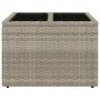 Garden table with light gray PE rattan surface glass top 55x55x37 cm by , Garden tables - Ref: Foro24-366182, Price: 61,52 €,...