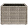 Gartentisch mit Glasoberfläche und Rattan-PE in Hellgrau, 55x55x37 cm. von , Gartentische - Ref: Foro24-366182, Preis: 59,30 ...