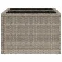 Mesa jardín superficie vidrio ratán PE gris claro 55x55x37 cm de , Mesas de jardín - Ref: Foro24-366182, Precio: 61,63 €, Des...