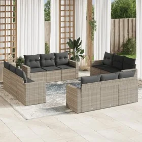 12-teiliges Gartensofa-Set und Kissen aus grauem Kunst-Rattan. von , Gartensets - Ref: Foro24-3218762, Preis: 914,58 €, Rabat...