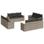 Garden sofa set 12 pieces and gray synthetic rattan cushions by , Garden sets - Ref: Foro24-3218762, Price: 914,58 €, Discoun...