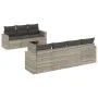 Set de sofás de jardín 8 pzas y cojines ratán sintético gris de , Conjuntos de jardín - Ref: Foro24-3218722, Precio: 530,73 €...