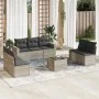 Garden sofa set 8 pieces and gray synthetic rattan cushions by , Garden sets - Ref: Foro24-3218832, Price: 510,96 €, Discount: %