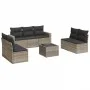 Garden sofa set 8 pieces and gray synthetic rattan cushions by , Garden sets - Ref: Foro24-3218832, Price: 510,96 €, Discount: %