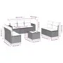 Garden sofa set 8 pieces and gray synthetic rattan cushions by , Garden sets - Ref: Foro24-3218832, Price: 510,96 €, Discount: %