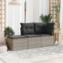 3-piece garden sofa set with gray synthetic rattan cushions by , Garden sets - Ref: Foro24-3249311, Price: 191,95 €, Discount: %