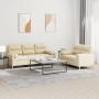 Zweiteiliges Sofaset mit cremefarbenen Kissen. von , Sofas - Ref: Foro24-3201618, Preis: 510,45 €, Rabatt: %