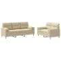Sofa set with 2 cream fabric cushions by , Sofas - Ref: Foro24-3201618, Price: 502,21 €, Discount: %