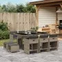 11-piece garden dining set with gray synthetic rattan cushions by , Garden sets - Ref: Foro24-3211148, Price: 547,75 €, Disco...
