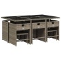 11-piece garden dining set with gray synthetic rattan cushions by , Garden sets - Ref: Foro24-3211148, Price: 449,67 €, Disco...
