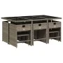 11-piece garden dining set with gray synthetic rattan cushions by , Garden sets - Ref: Foro24-3211148, Price: 547,75 €, Disco...