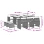 11-piece garden dining set with gray synthetic rattan cushions by , Garden sets - Ref: Foro24-3211148, Price: 449,67 €, Disco...