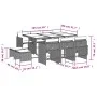 11-piece garden dining set with gray synthetic rattan cushions by , Garden sets - Ref: Foro24-3211148, Price: 547,75 €, Disco...
