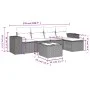Garden sofa set 6 pieces and gray synthetic rattan cushions by , Garden sets - Ref: Foro24-3254839, Price: 407,92 €, Discount: %