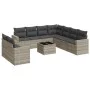 Gartensofa-Set, 10-teilig, mit Kissen, aus hellem grauen Kunststoff-Rattan. von , Gartensets - Ref: Foro24-3219152, Preis: 69...