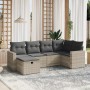 Set mit 6 Gartensofas und Kissen synthetisches Rattangrau von , Gartensets - Ref: Foro24-3263488, Preis: 387,99 €, Rabatt: %